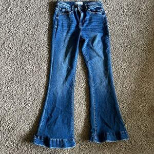 Vervet, Stylish Blue Flare Jeans for Women, Size 27